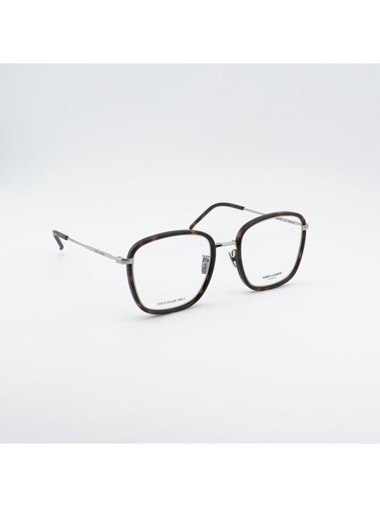 Saint Laurent SL440/F OPT 002 Eyeglasses Havana/Silver 54mm Square Frame main image 9
